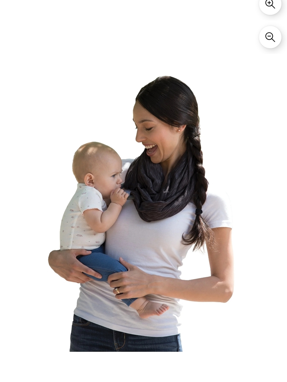 Baby Teething Scarf for Moms - Dark Gray Nursing Scarf